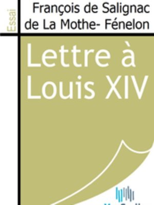 cover image of Lettre à Louis XIV